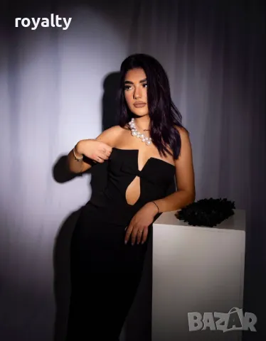 Стилна дамска черна рокля , снимка 5 - Рокли - 50374868