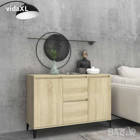 vidaXL Сайдборд, дъб сонома, 102x35x70 см, инженерно дърво, снимка 2 - Бюфети - 56147828