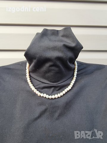 Колие естествени перли  (модел 28), снимка 1 - Колиета, медальони, синджири - 38961623