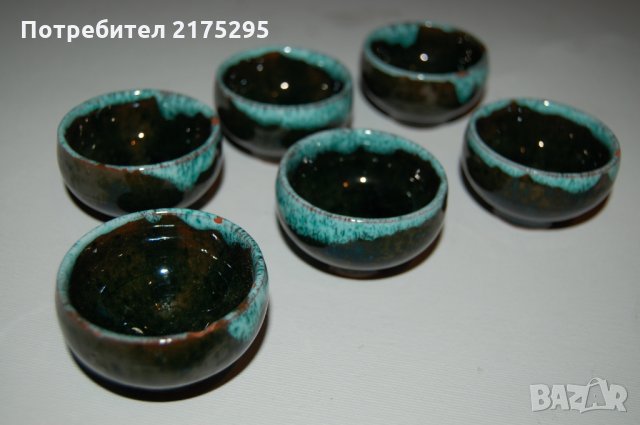  Ракиени керамични чашки-филджани -6 бр., снимка 3 - Чаши - 35353193