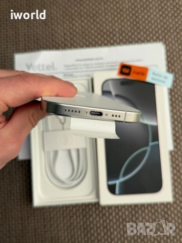 НОВ❗️ 36 МЕС. Гаранция❗️ 100%🔋❗️iPhone 16 Pro Лизинг от 30€/мес ❗️White  Titanium❗️128GB , снимка 9 - Apple iPhone - 54291738