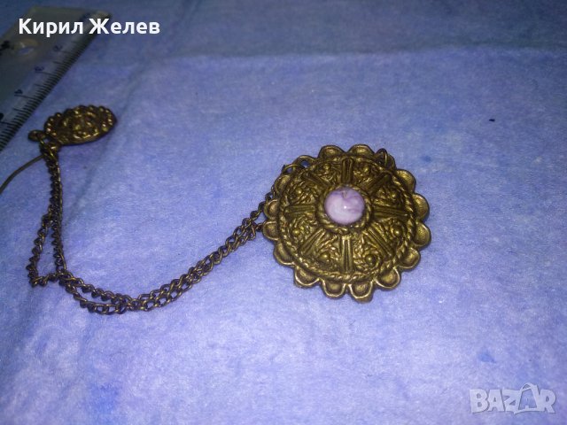 19в ВЪЗРОЖДЕНСКА РЯДКА БОГАТО ОРНАМЕНТИРАНА ДВОЙНА БРОНЗОВА ЗАБОДКА БРОШКА ЕТНО НАКИТ За НОСИЯ 34409, снимка 15 - Антикварни и старинни предмети - 39677495