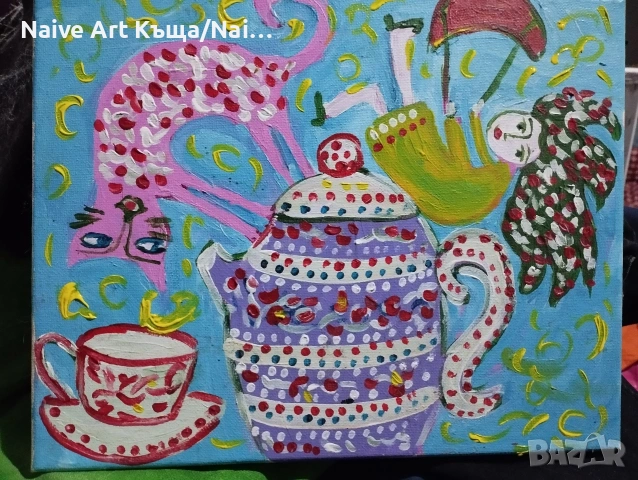 Картина платно размер в.26 /ш.32 маслени бои акрилни бои , снимка 2 - Картини - 53230630