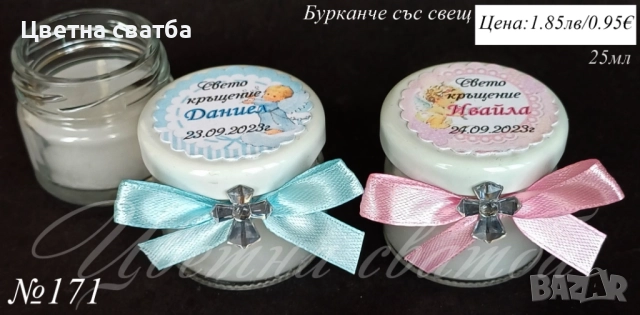 Подаръчета за кръщене- бурканчета с мед, Подаръци за гости за кръщене, снимка 8 - Подаръци за кръщене - 21384902