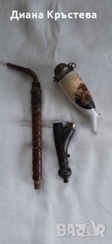 Стара керамична лула, снимка 3 - Антикварни и старинни предмети - 40220996