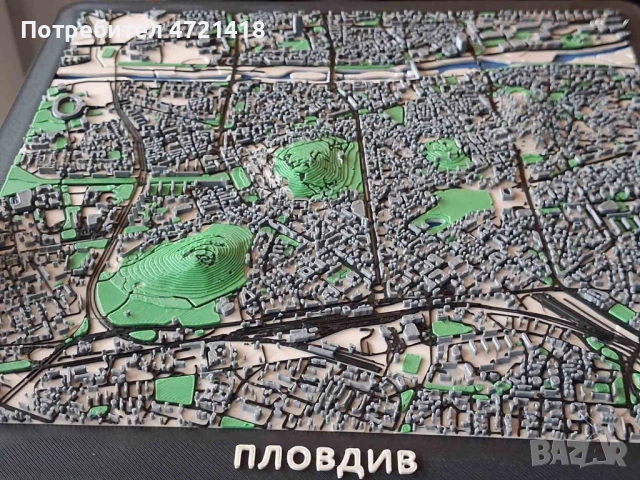 ПЛОВДИВ на длан! 3D Декоративен Макет на Тепетата., снимка 3 - Декорация за дома - 53936400