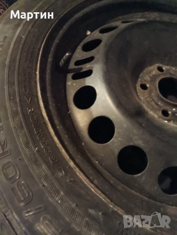 4 броя стоманени джанти с датчици и гуми 