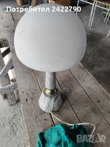 Нощна лампа от мрамор, снимка 3 - Настолни лампи - 54006799