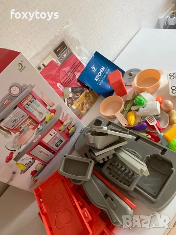 Малка кухня с мивка с течаща вода - 46 см. - розова или синя, снимка 5 - Образователни игри - 51699993