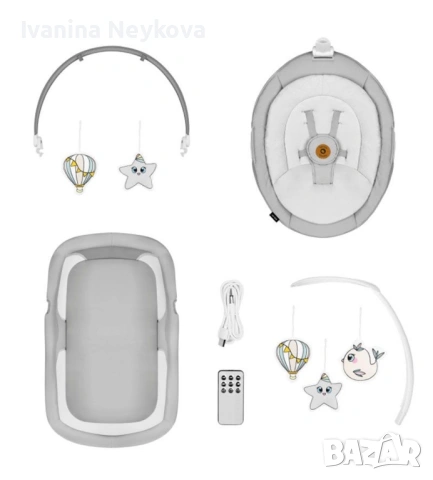 “Lionelo Bella 2 in 1” Бебешка люлка със седалка и кош, снимка 4 - Детски люлки - 54316687
