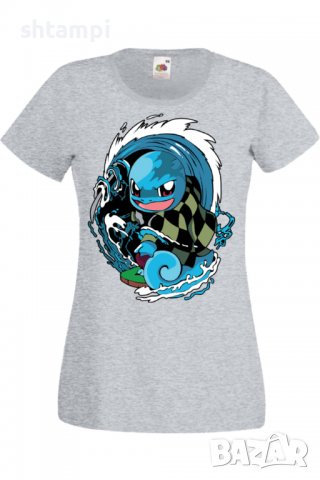 Дамска тениска Pokemon Squirtle,Анимация,игра,Празник,Повод., снимка 6 - Тениски - 38073796