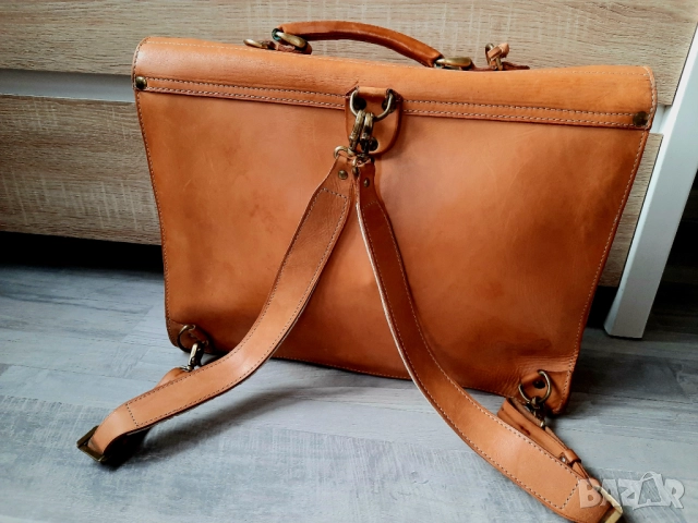 Чанта, ест. кожа, Klaus Bree, снимка 2 - Чанти - 25386099