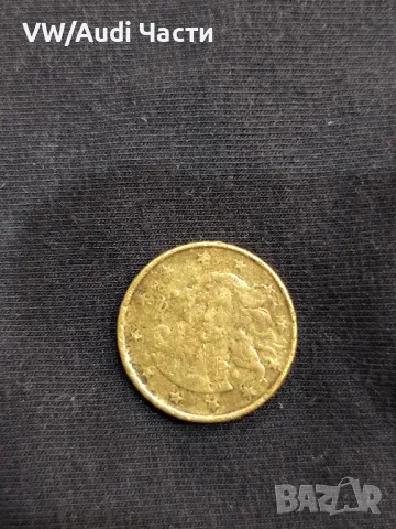 Монета 10 евро цента Италия 2009г. грешно изсечена , снимка 2 - Нумизматика и бонистика - 49039941