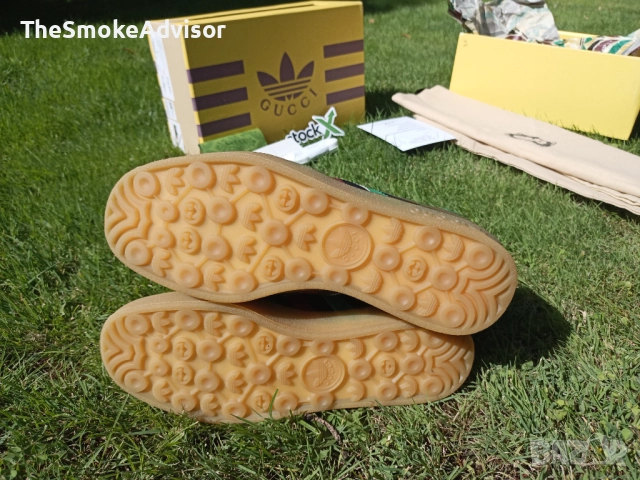 Обувки Adidas x Gucci Gazelle Black Green Red, снимка 9 - Маратонки - 51963461