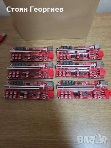 6 броя Екстендер v013-PRO RED PCI-E Riser Card USB 3.0, снимка 4 - Друга електроника - 52793124