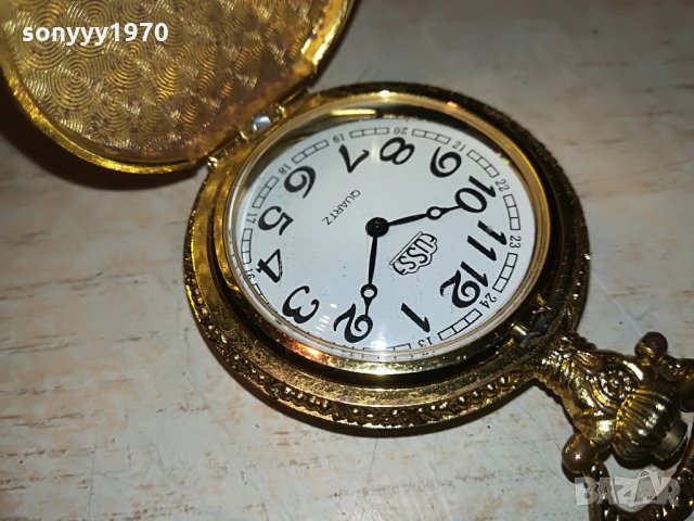 поръчан-златен джобен часовник с верижка, снимка 16 - Колекции - 29292124