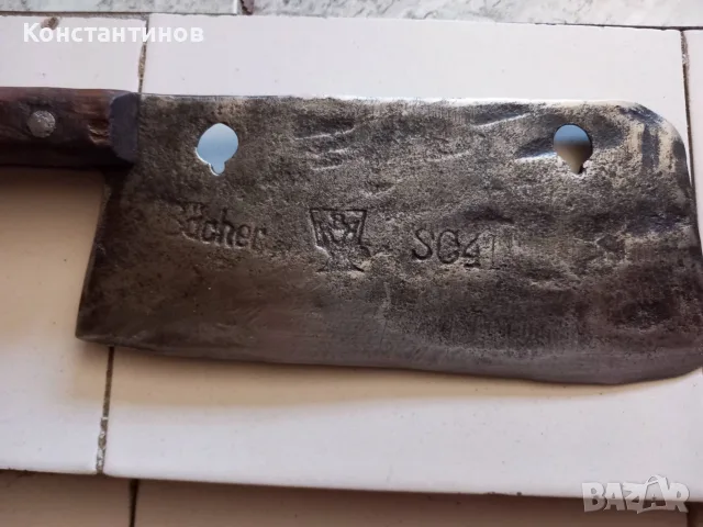 Стар немски сатър с маркировки, снимка 2 - Ножове - 56225407