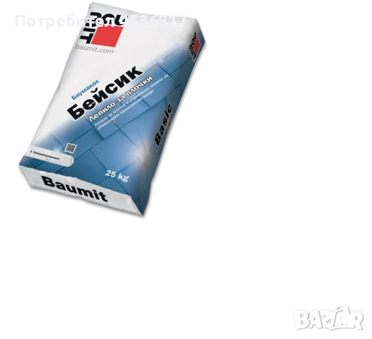 Лепило за плочки C1 Baumacol Basic – 25 кг.