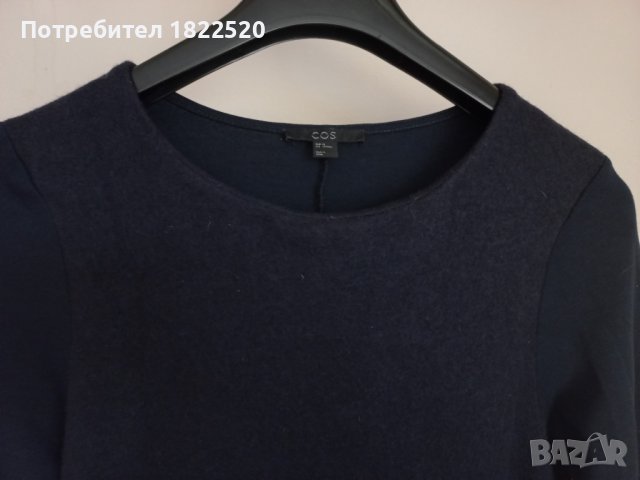 Тъмно синя рокля Cos, снимка 4 - Рокли - 38964579
