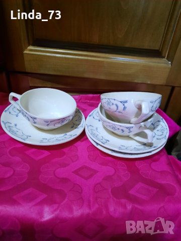 Чашка+чинийка-за чай-"CERANORD"-FRANCE-200мл.-3бр. Внос от Белгия., снимка 2 - Чаши - 35297892
