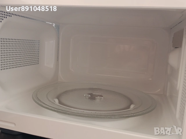  Нова микровълнова печка в гаранция - използвана точно 2 пъти, снимка 4 - Микровълнови - 54145291