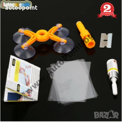 Ремонтен комплект лепило предно авто стъкло спукано пукнато счупено Visbella , снимка 2 - Аксесоари и консумативи - 53942149