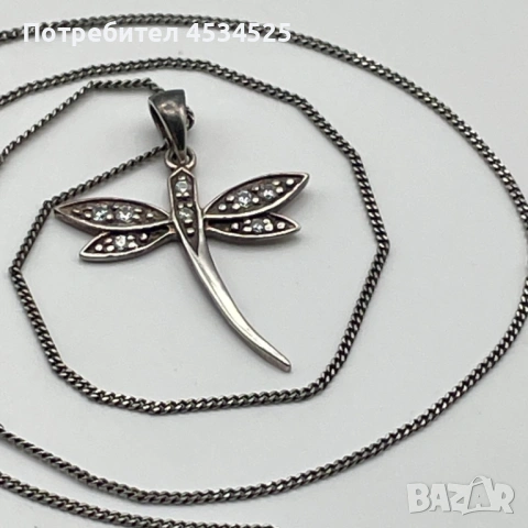 Сребърно колие "Водно конче" – Fiorelli (сребро 925), снимка 3 - Колиета, медальони, синджири - 53916329