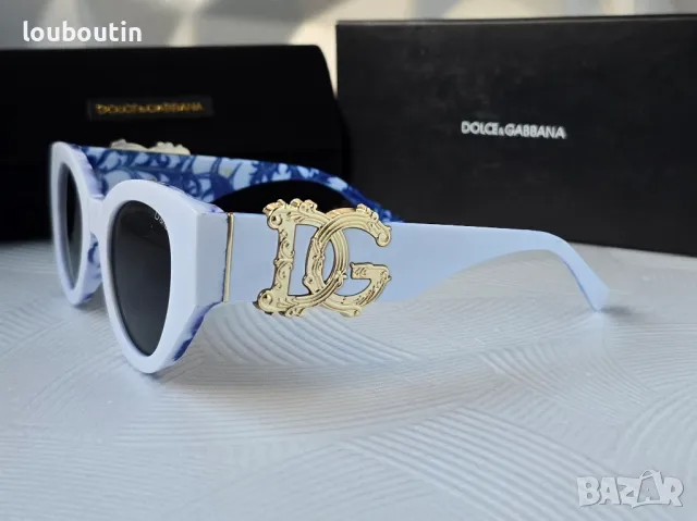 Dolce DG 2024 дамски слънчеви очила котка 2 цвята черни бели, снимка 15 - Слънчеви и диоптрични очила - 48034653