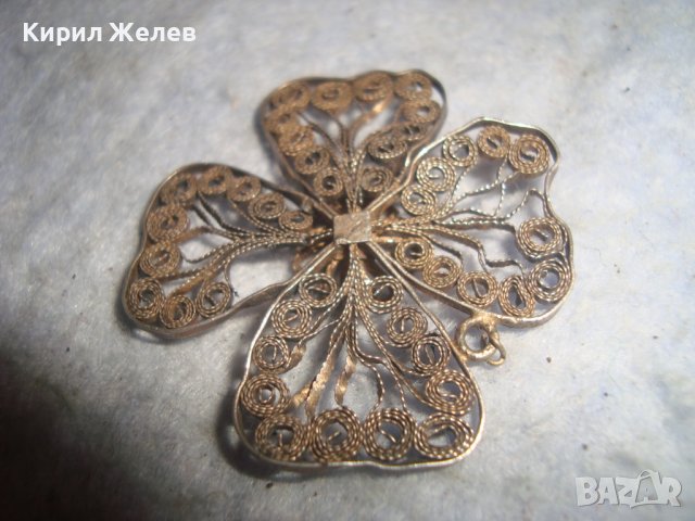 19 ВЕК СРЕБЪРНО ФИЛИГРАННО УКРАШЕНИЕ ДЕТЕЛИНА МАЙСТОРСКА РЪЧНА ИЗРАБОТКА ВИСОКА ПРОБА СРЕБРО 27286, снимка 8 - Антикварни и старинни предмети - 36795316