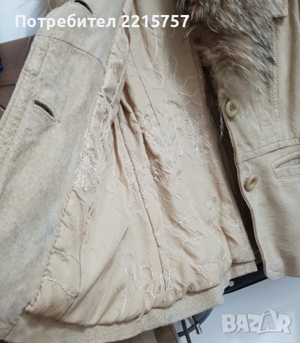 Яке естес.набук с яка от лисица и плетена дреха от лисица., снимка 6 - Якета - 30302561