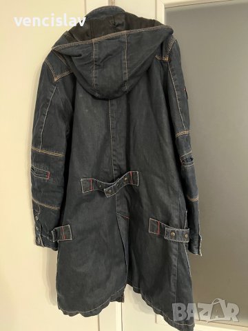 Дълга дънкова шуба, снимка 2 - Якета - 38453168