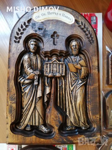 Икона св.св.Петър и Павел, снимка 11 - Дърводелски услуги - 21493329