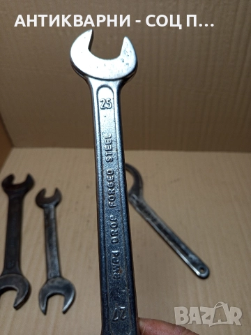 Комплект Соц Стари Големи Гаечни Ключове. , снимка 4 - Антикварни и старинни предмети - 52696551