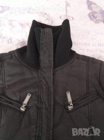 Дамско черно яке от плат, снимка 5 - Якета - 38601578