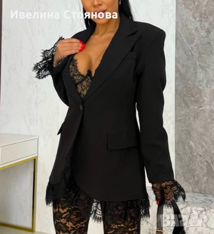 Сако с дантела, снимка 3 - Сака - 52676486