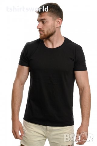 Нова мъжка изчистена тениска в черен цвят, снимка 3 - Тениски - 37670586