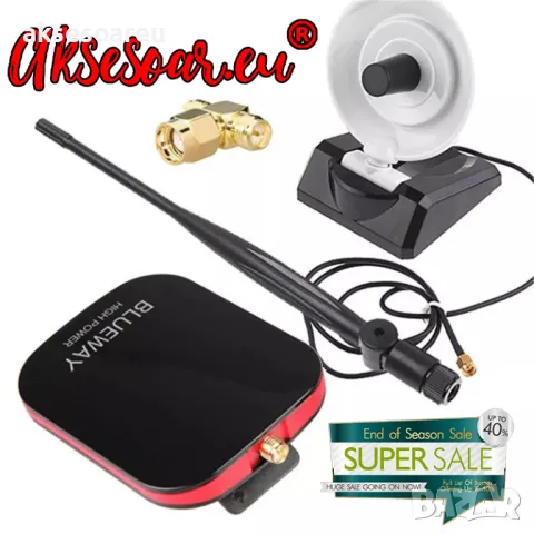 Антенена усилвател с дълъг обхват на прихващане на интернет сигнал 2000mW Wifi USB разбиване пароли, снимка 12 - Мрежови адаптери - 50265445