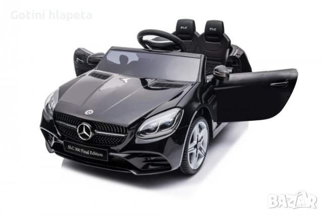 Акумулаторен КОЛА Licensed Mercedes Benz SLC300 12V с меки гуми с Кожена седалка, снимка 17 - Детски велосипеди, триколки и коли - 37014565
