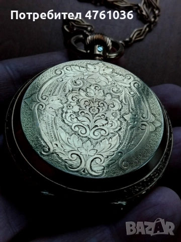 Позлатен джобен часовник "Elgin" с кюстек , снимка 6 - Антикварни и старинни предмети - 54055761