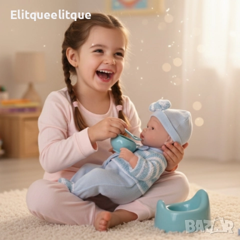 Реалистично бебе с аксесоари - 39см, снимка 6 - Кукли - 52292048