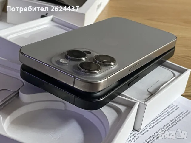 Бартер iPhone 15 pro 256 natural, black 100% BH 0 cycles, снимка 4 - Apple iPhone - 56324030