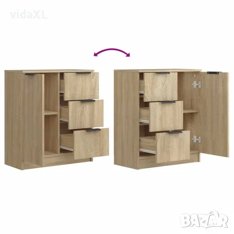 vidaXL Сайдборд, сонома дъб, 60x30x70 см, инженерно дърво, снимка 6 - Бюфети - 56148057