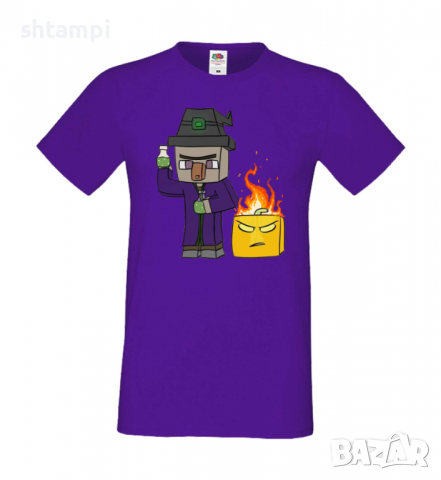 Мъжка тениска майнкрафт Minecraft Witch,Minecraft,Игра,Забавление,подарък,Изненада,Рожден Ден., снимка 14 - Тениски - 36496780