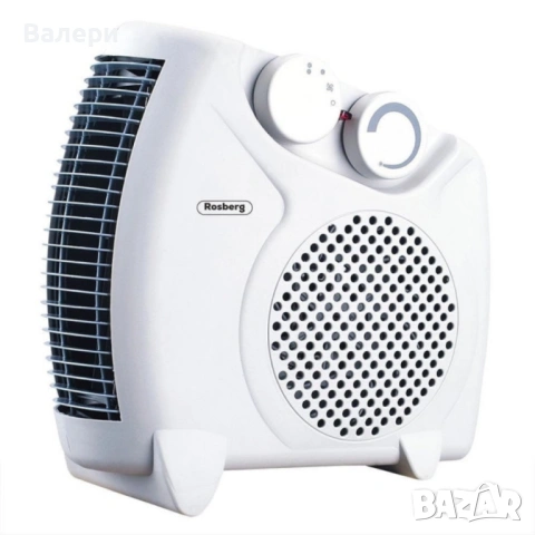 Отоплителна вентилаторна печка Rosberg – 2000W, черен/бял, снимка 5 - Отоплителни печки - 53220185