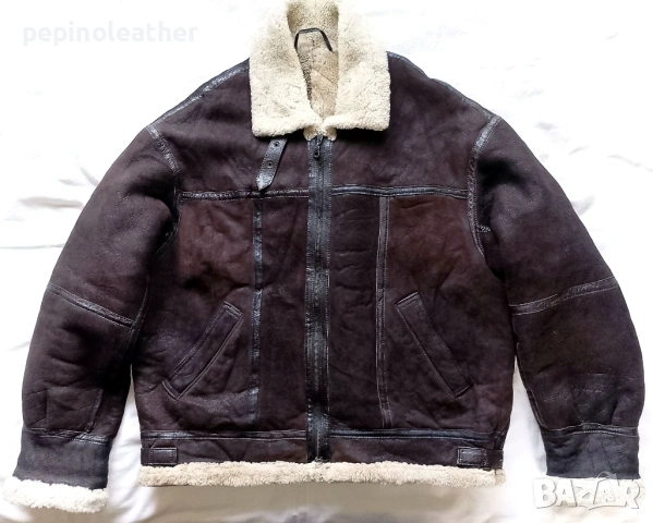 Flying Wear Оригинално Пилотско Кожено Яке от истинска агнешка кожа, тип В-3, размер US 52 / 3ХL, снимка 7 - Якета - 52794358
