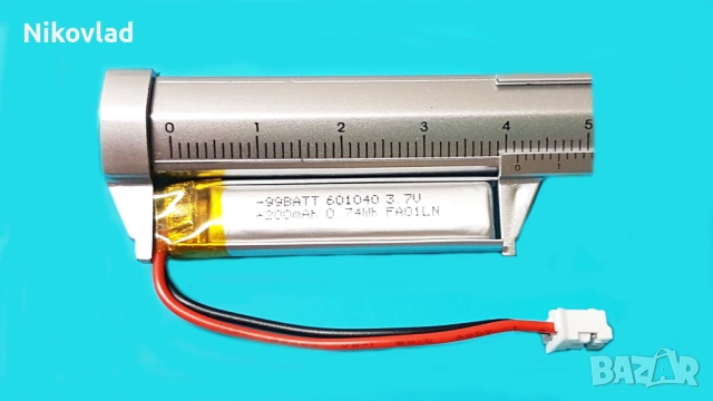 Батерия 3.7V 200mAh/ 601040/ Li-Ion, снимка 2 - Друга електроника - 54359970