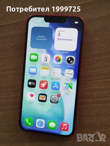 Apple iPhone 13 (128GB) Red (батерия 86%) , снимка 2 - Apple iPhone - 55716024