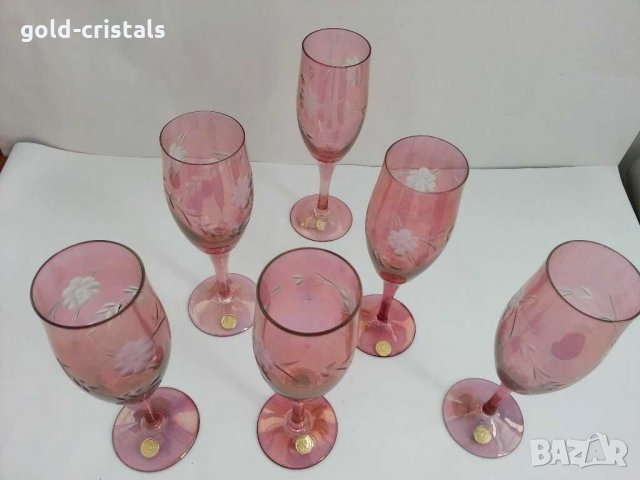 Стари стъклени чаши , снимка 6 - Антикварни и старинни предмети - 29850946