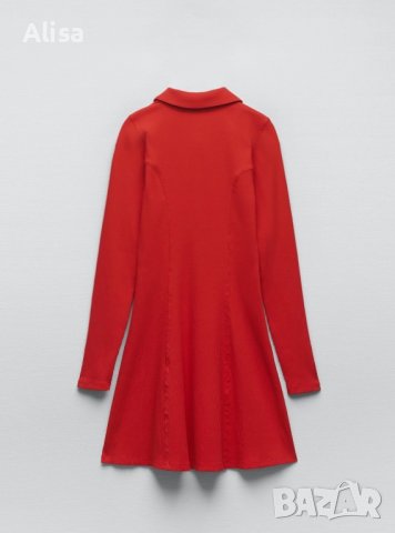 Червена мини рокля на Зара, снимка 7 - Рокли - 39873962