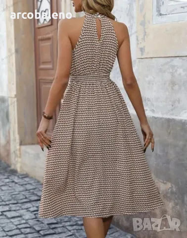 Елегантна дамска рокля без ръкави с висока талия, снимка 2 - Рокли - 49466016